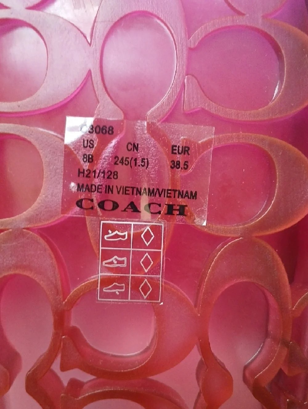 Coach Pink Jelly Slide Sandals - Picture 4 of 9